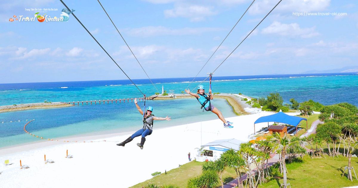 Các trò chơi ở Okinawa - Đu cáp treo tại Okinawa